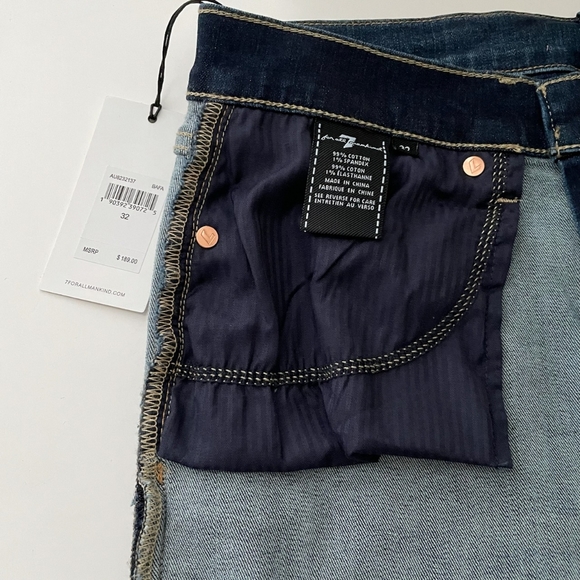 7 For All Mankind b(air) Authentic Roxanne Ankle Skinny jeans with fringed hem - Picture 3 of 4